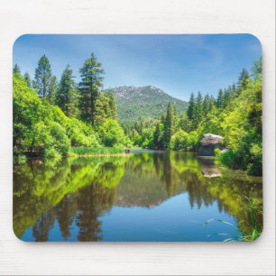 Tapis De Souris Miroir de la forêt : lac Fulmor
