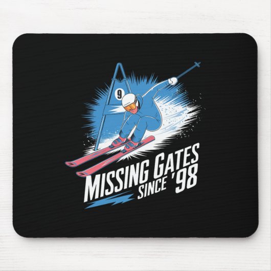 Tapis De Souris Missing Gates Since 98 Alpine Skiing  (Devant)