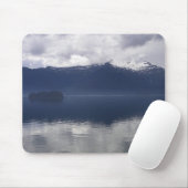 Tapis De Souris Misty Alaskan Sea dans les tons bleu (Avec souris)