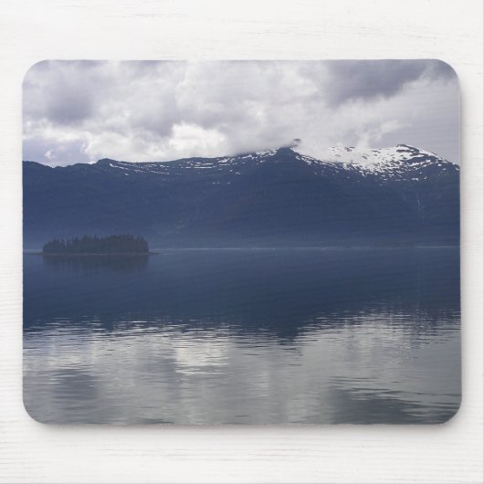 Tapis De Souris Misty Alaskan Sea dans les tons bleu (Devant)