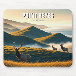Tapis De Souris Misty Point Reyes National Seashore Elk