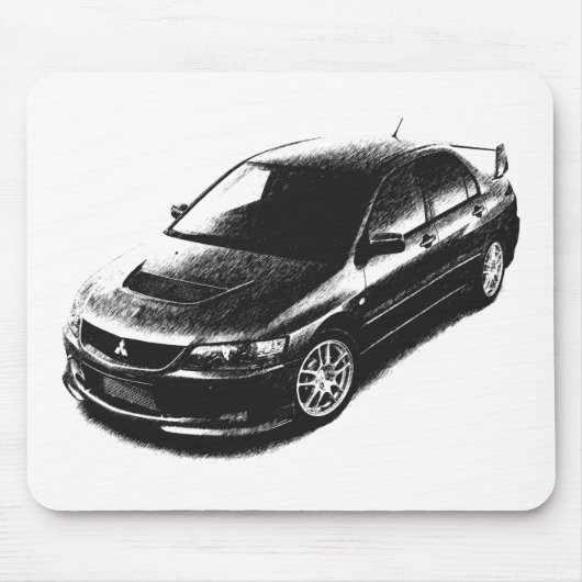 Tapis De Souris MIT Lancer Evo IX strié (Devant)