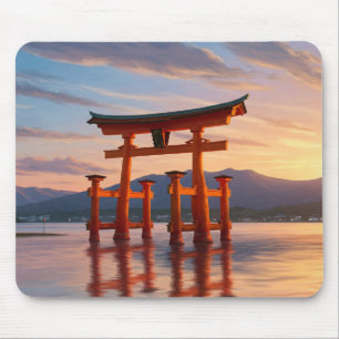 Tapis De Souris Miyajima Flottant Torii Itsukushima Sanctuaire Voy