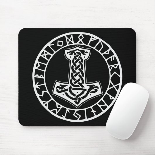 Tapis De Souris Mjölnir Thor’s Hammer 0022 #USAPatriotGraphics © (Avec souris)