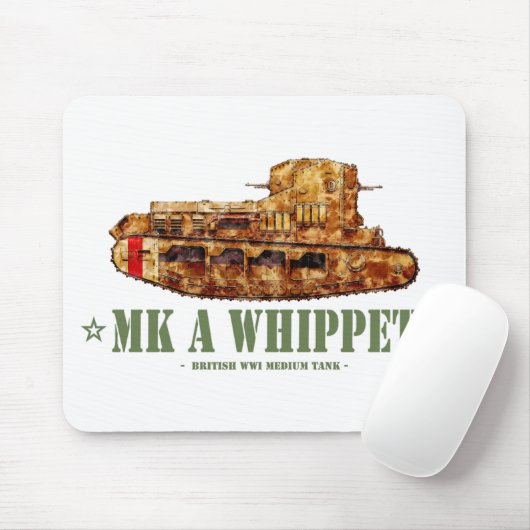 Tapis De Souris MK A Whippet World War One British Medium Tank WWI (Avec souris)