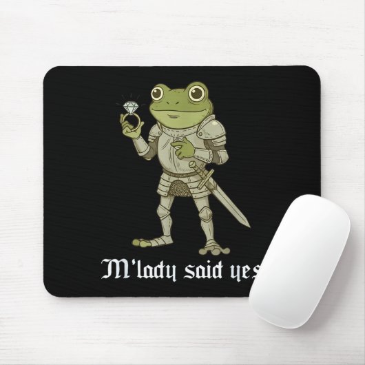 Tapis De Souris M'lady Said Yes Funny Frog Couple Matching (Avec souris)