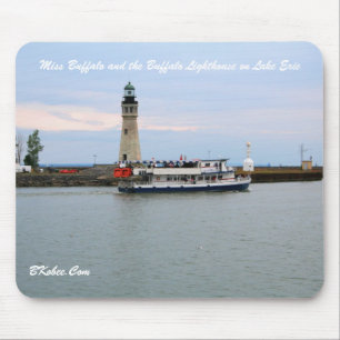 Tapis De Souris Mlle Buffalo et phare, Buffalo NY