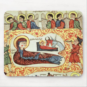 Tapis De Souris Mme 404 fol.1v la nativité, d'un évangile