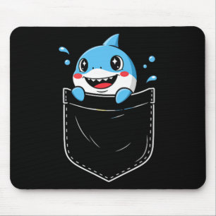 Tapis De Souris Mmème de poche de requin mignon drôle
