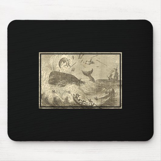 Tapis De Souris Moby attaquant les bateaux baleiniers (Devant)