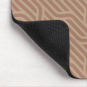 Tapis De Souris Mocha Mousse Brown Buffet Beige Wavy Line Motif (Coin)