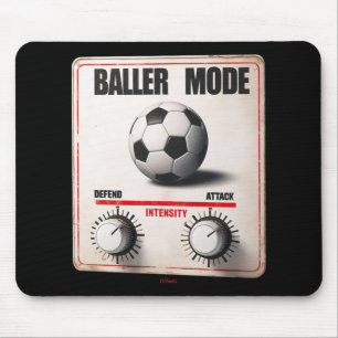 Tapis De Souris Mode Baller - Signe blanc rouge Attaque et défense