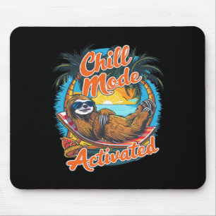 Tapis De Souris Mode Chill Activé Hamac de paresseux Coucher de so