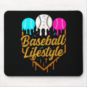 Tapis De Souris Mode de vie baseball, glace à l'égouttement baseba