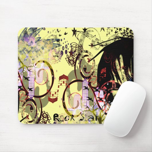 Tapis De Souris Mode Diva tourbillonné (Avec souris)