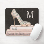 Tapis De Souris Mode élégante sauvage de talon haut du monogramme (Avec souris)