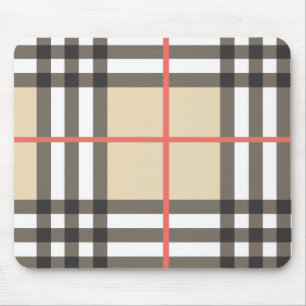 Tapis De Souris Mode géométrique écossaise motif
