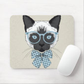 Tapis De Souris Mode Smart de chat siamois (Avec souris)