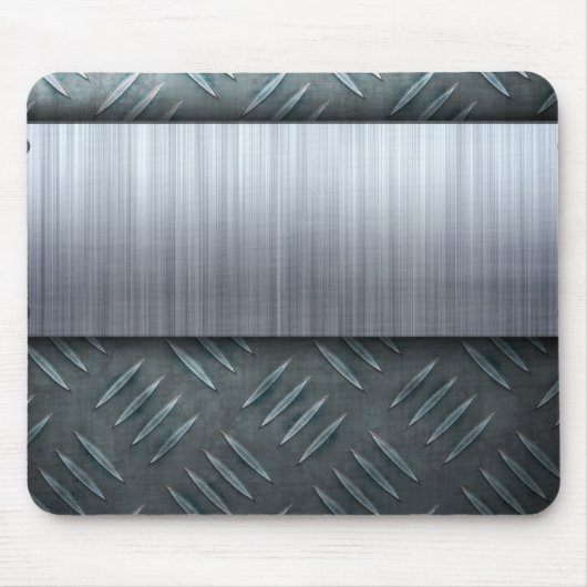 Tapis De Souris Modèle balayé de plat de diamant en métal (Devant)