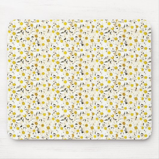 Tapis De Souris Modèle blanc jaune moderne élégant (Devant)
