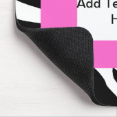 Tapis De Souris Modèle blanc rose de zèbre (Coin)