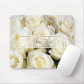 Tapis De Souris Modèle blanc Rose Elegance (Avec souris)