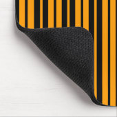 Tapis De Souris Modèle de bande verticale orange noir (Coin)