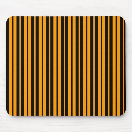 Tapis De Souris Modèle de bande verticale orange noir (Devant)