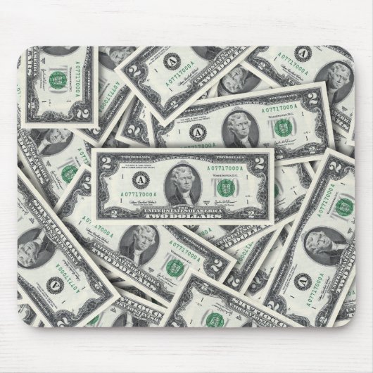 Tapis De Souris Modèle de billet de 2 dollars (Devant)