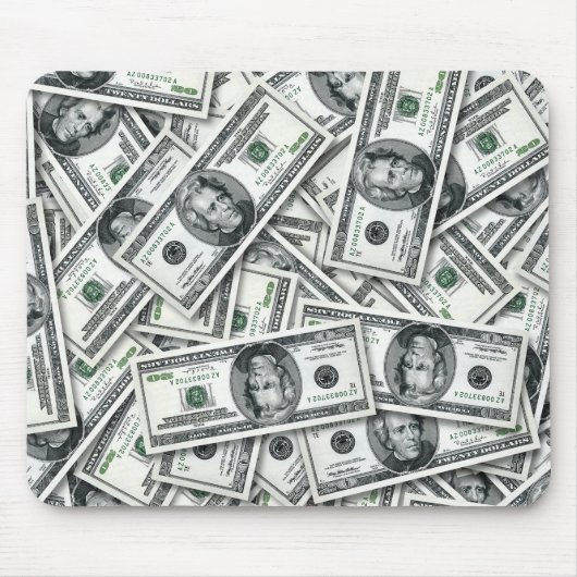 Tapis De Souris Modèle de billet de vingt dollars (Devant)