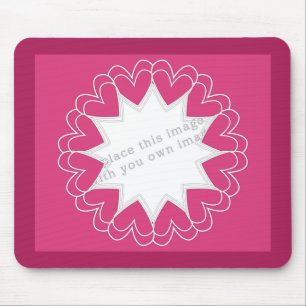 Tapis De Souris Modèle de cadre de coeur