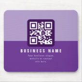 Tapis De Souris Modèle de code QR moderne éditable | Violets (Devant)