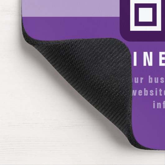 Tapis De Souris Modèle de code QR moderne modifiable | Purples (Coin)