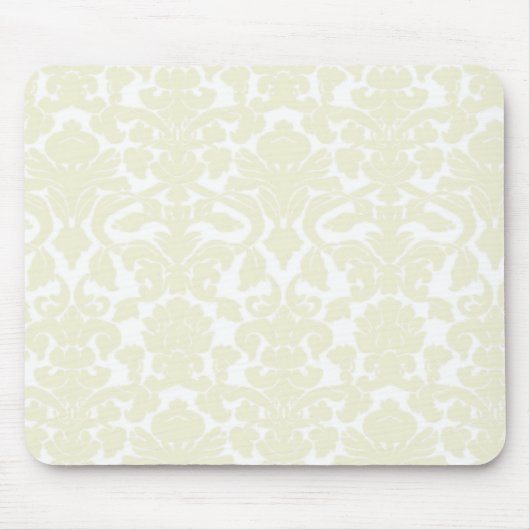 Tapis De Souris Modèle de Damas d'ivoire mou (Devant)