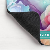 Tapis De Souris Modèle de nom de l'aquarelle arc-en-ciel (Coin)