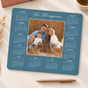 Tapis De Souris Modèle de photo personnalisé 2027 Calendrier