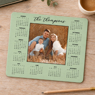 Tapis De Souris Modèle de photo personnalisé 2027 Calendrier