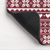 Tapis De Souris Modèle de pull de Noël classique rouge (Coin)