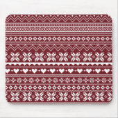 Tapis De Souris Modèle de pull de Noël classique rouge (Devant)