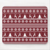 Tapis De Souris Modèle de pull de Noël pour Rennes (Devant)