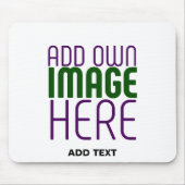 TAPIS DE SOURIS MODÈLE DE TEXTE D'IMAGE BLANCHE SIMPLE MODERNE (Devant)