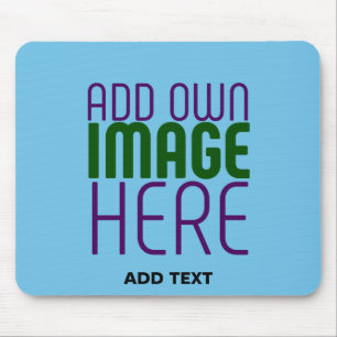 TAPIS DE SOURIS MODELE DE TEXTE D'IMAGE BLEU CIELO SWAG ÉDITABLE M