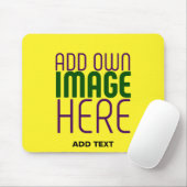 TAPIS DE SOURIS MODELE DE TEXTE D'IMAGE JAUNE CLAIR ÉDITABLE MODER (Avec souris)