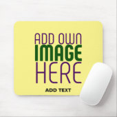 TAPIS DE SOURIS MODELE DE TEXTE D'IMAGE JAUNE PASTEL ÉDITABLE MODE (Avec souris)