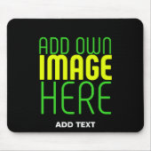 TAPIS DE SOURIS MODÈLE DE TEXTE D'IMAGE NOIRE SIMPLE ET MODERNE (Devant)
