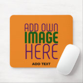 TAPIS DE SOURIS MODELE DE TEXTE D'IMAGE ORANGE FONCÉ ÉDITABLE MODE (Avec souris)