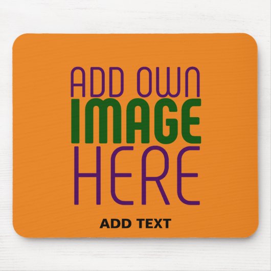 TAPIS DE SOURIS MODELE DE TEXTE D'IMAGE ORANGE FONCÉ ÉDITABLE MODE (Devant)
