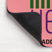TAPIS DE SOURIS MODELE DE TEXTE D'IMAGE ROSE SAUMON ÉDITABLE MODER (Coin)