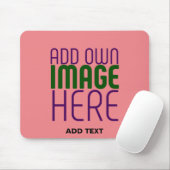 TAPIS DE SOURIS MODELE DE TEXTE D'IMAGE ROSE SAUMON ÉDITABLE MODER (Avec souris)