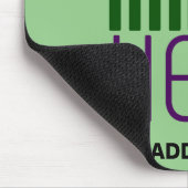 TAPIS DE SOURIS MODELE DE TEXTE D'IMAGE VERT MENTHE ÉDITABLE MODER (Coin)